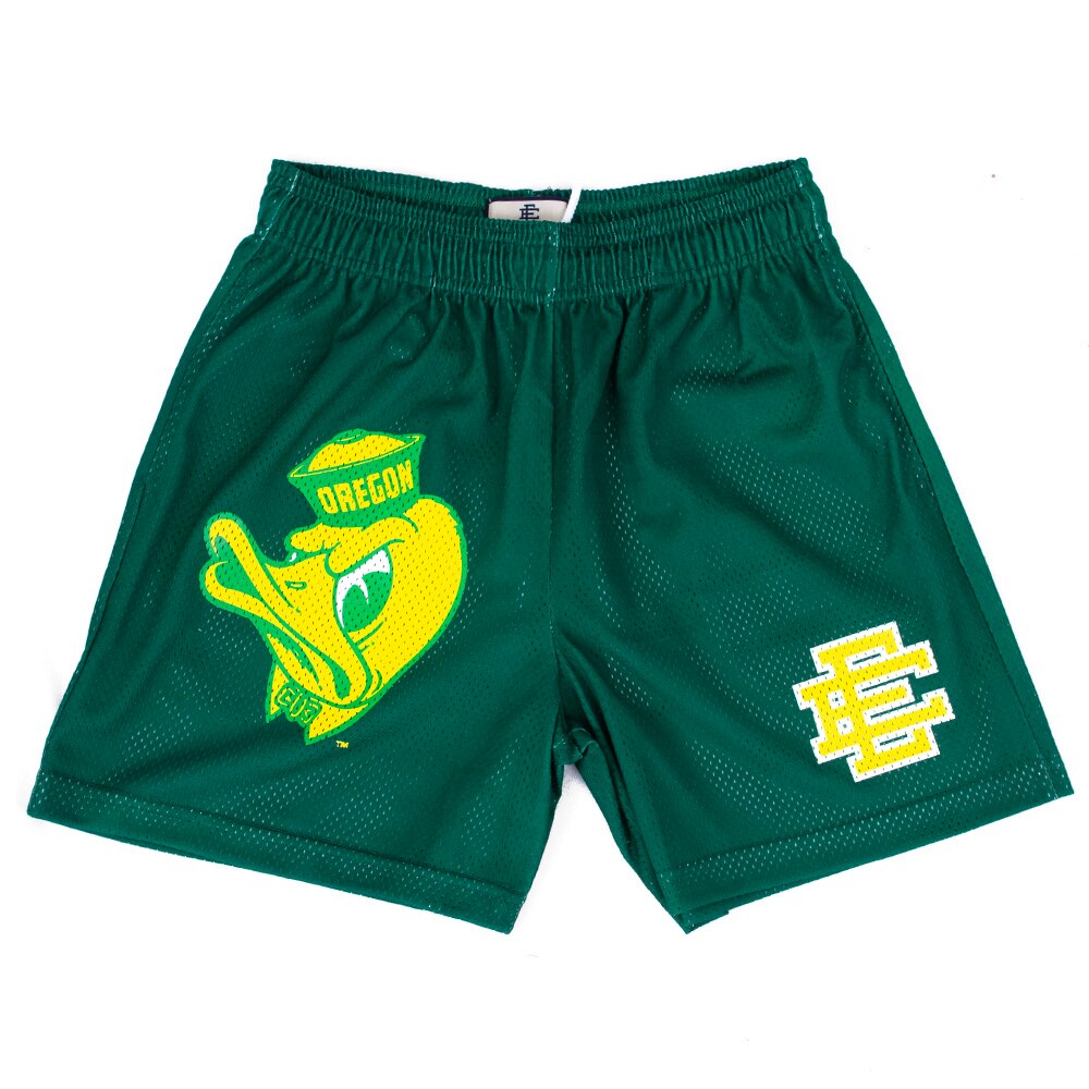 Ducks Spirit, Eric Emanuel, Green, Shorts, Polyester, Men, Eric Emanuel, Heavy Mesh, 40's style, 949798